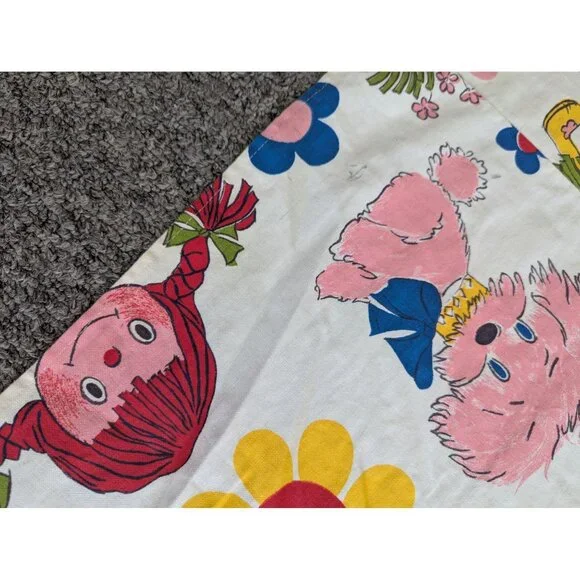 Vintage Sears Raggedy Ann 2 Bedspreads 4 Curtains 2 Valances Twin Set - Picture 15 of 16